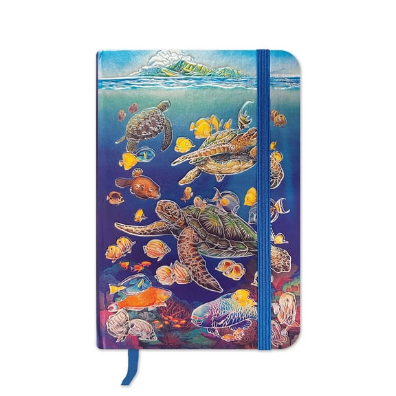 Island Heritage Hawaii Ocean of Friends Foil Notebook with Band, Small