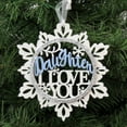thumbnail image 3 of Holiday Ornament Snowflake Message Wood I Love You 131765 Daughter, 3 of 3