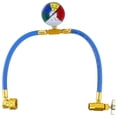 thumbnail image 2 of Retrok Refrigerant Charge Hose Metal AC Refrigerant Hose Kit with 1/2 Acme Thread Pressure Gauge Sturdy Car Air Conditioner Re Hose for Home Car Air Conditioner (Blue), 2 of 11