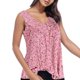 thumbnail image 1 of Gibobby Blusa Manga Larga Mujer Camisa sin mangas con estampado de flores con cuello en V para mujer a la moda（Rosa， XXXXXL), 1 of 5