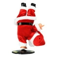 thumbnail image 2 of Papá Noel bailando cantando, Papá Noel giratorio invertido de Navidad, muñecas musicales, adornos de juguete de peluche eléctricos, Navidad para niños, 2 of 5