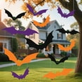 thumbnail image 5 of Hanging Bats Halloween Decoration Outdoor,Large Colored Scary Flying Plastic Bats Halloween Decor for Outside Tree, Porch, Yard, Lawn [12PCS,Orange,Purple,Black], 5 of 6