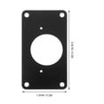 thumbnail image 2 of HEMOTON Cabinet Door Hinge Repair Plate Made of Stainless Steel Black Color Easy to Use for Door 1 Set, 2 of 8