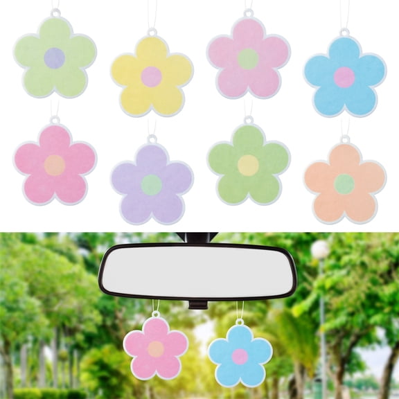 Haooryx8Pack Floral Car Air Freshener,Hanging Aromatherapy Ornaments