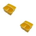 thumbnail image 2 of Transemion 1/2/3/5 Organized Storage - Stackable Storage Tray Space Efficiency Convenient Macaron yellow 2PCS, 2 of 6