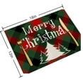 thumbnail image 4 of Rourlinge Christmas Plaid Placemats Heat Resistant Merry Christmas Printed Table Mats Washable Holiday Dining Room Table Decorations for Party Table Setting Supplies, 4 of 6