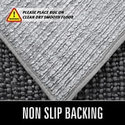 Softlife Luxury Soft Bathroom Non-Slip Rug Shaggy Bath Mat,24x36,Gray