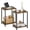 Two-piece set, variant on Simple Trending Side Table, Small End Table Living Room, Nightstand with 2 Tier Storage Shelves, Rustic Brown