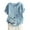 Light Blue, variant on RKSTN Womens Summer Tops 2023 Fashion Cotton and Linen Loose Embroidered Floral Print Round-Neck Mexican Shirts Short Sleeve Casual Solid Color Blouse