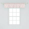 thumbnail image 2 of Ambesonne Easter Bunny Window Valance, Super Baby Bunnies Ribbons Chevron Background Pastel Tone, Curtain Valance for Kitchen Bedroom Decor with Rod Pocket, 54" X 12", Baby Pink Ivory, 2 of 2