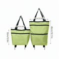thumbnail image 2 of Foldable Shopping Cart Grocery Cart with Wheels • Heavy Duty Shopping Bag • Telescopic Storage Cart for Traveling & Supermarket • Reusable Tote Shoulder Bag • Hides Wheels • 30L Large Capacity, 2 of 9