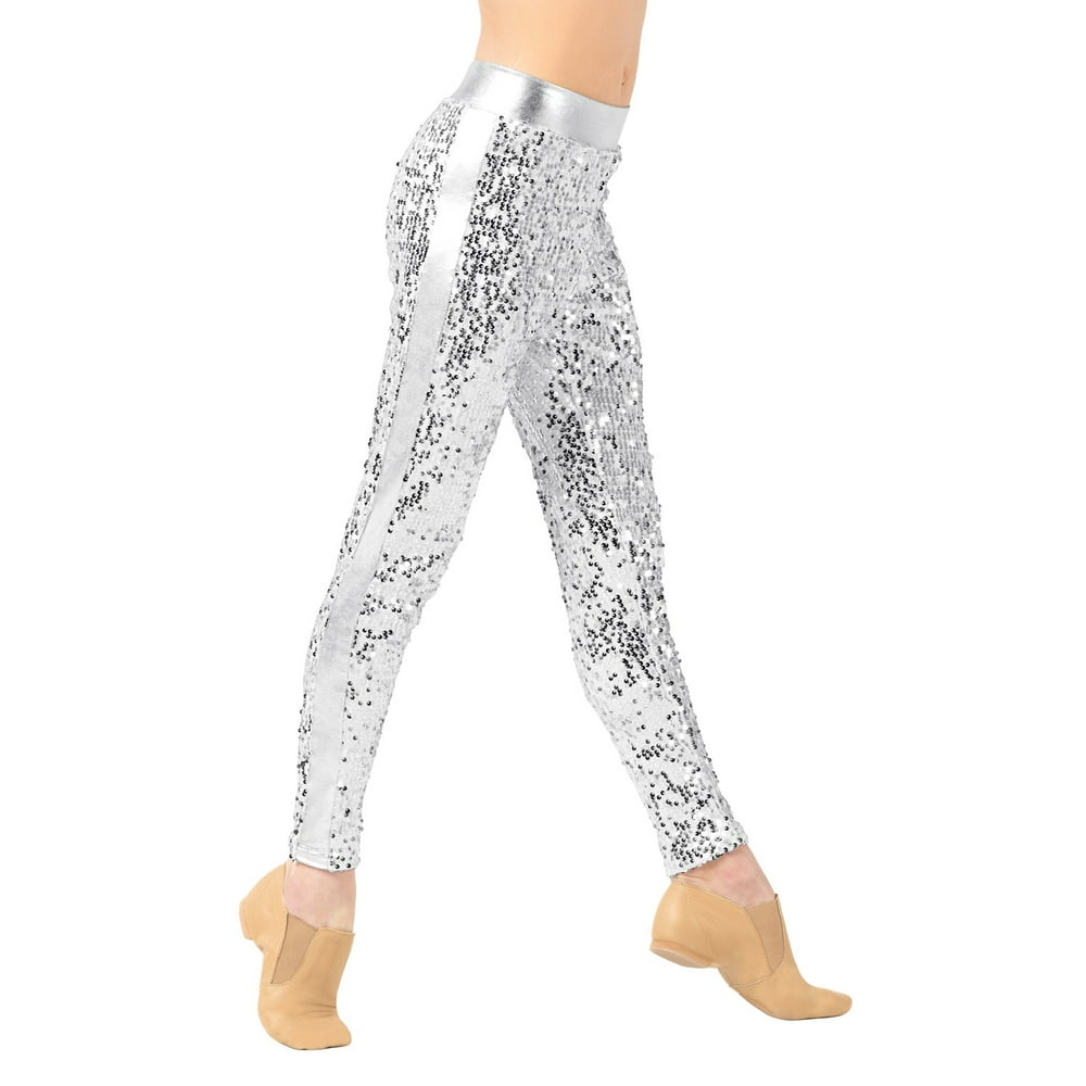 sparkly silver pants