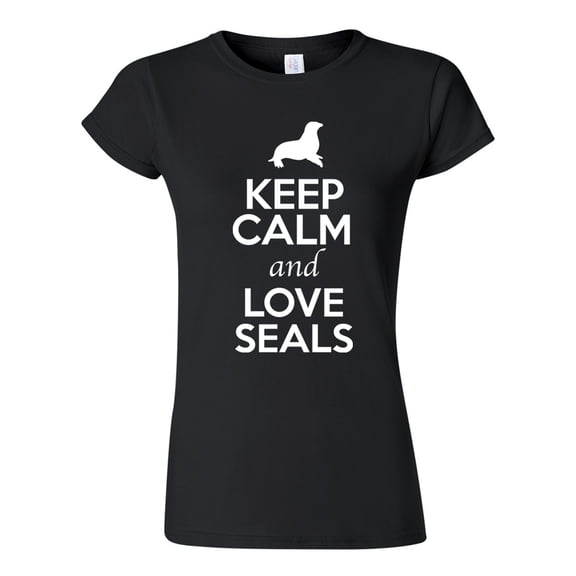 Junior Keep Calm And Love Seals Sea Lion Animal Lover T-Shirt Tee