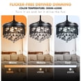 thumbnail image 3 of AFANQI 42" Invisible Ceiling Fan Light Crystal Chandelier Remote 3 Speed 3-Color LED, 3 of 10