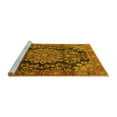 thumbnail image 2 of Ahgly Company Machine Washable Indoor Rectangle Medallion Yellow Traditional Area Rugs, 7' x 10', 2 of 4