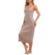 thumbnail image 4 of Camisón de noche para mujer INSPIRE CHIC, vestido de dormir de modal con tirantes ajustables en color marrón, 4 of 6