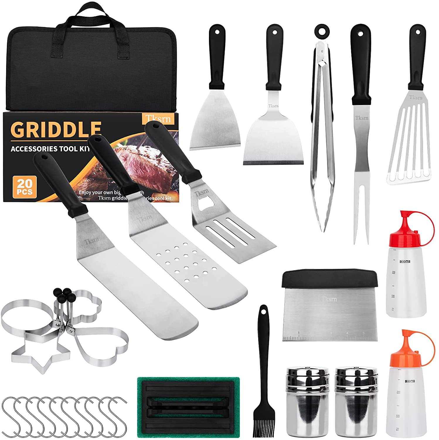 Griddle Accessory Stainless Steel Tools 12Pcs Cooking BBQ Outdoor for Blackstone