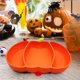 thumbnail image 5 of Plato De Silicona Divertido Y Seguro Para Halloween Para Niños. Diseño Sencillo De Tres Compartimentos Con Ventosas Para Evitar Derrames., 5 of 8