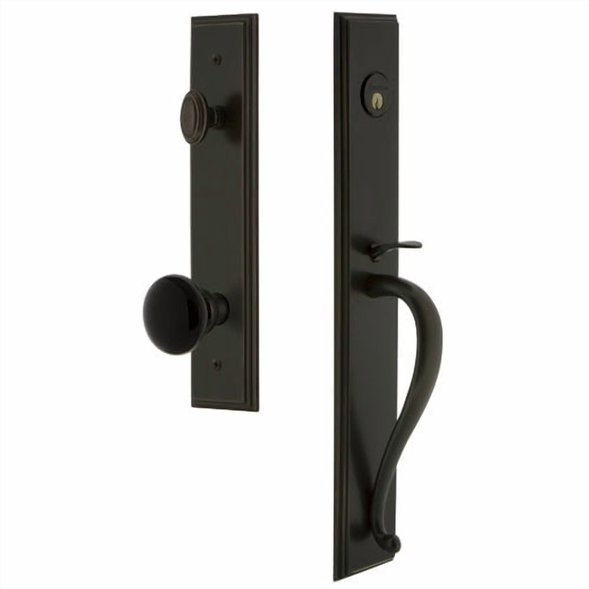 Grandeur Carre Dummy Handleset with S Grip and Coventry Knob