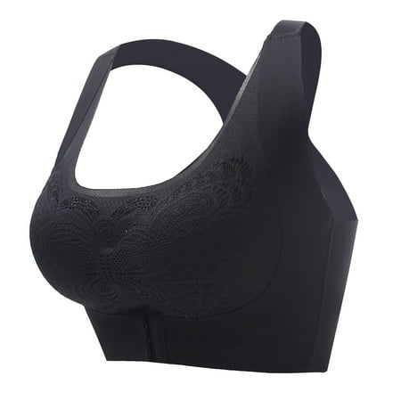 

gvdentm Bras Womens One Smooth U Underwire Bra Ultra Light T-shirt Bra With Stay-in-place Straps Black M