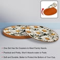thumbnail image 4 of Daisy 6PCS Round Microfiber Leather Cup Coasters, 11x11 cm/4.3x4.3 in - Set of 6 Drink Coasters for Home Decor, 4 of 6