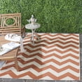 thumbnail image 3 of Safavieh Courtyard Bailey Chevron Indoor/Outdoor Area Rug, Terracotta/Beige, 4' x 5'7", 3 of 10