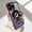 Darkpurple, variant on for iPhone Air Ring Stand Case Compatible with Mag-Safe, [Never Yellowing] [Clear Back + Glitter Bling Paper] Camera Lens Protector Plating Clear Phone Cover for Women Girls, Black
