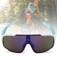 thumbnail image 5 of Gafas para deportes al aire libre, gafas de ciclismo a prueba de viento, gafas de sol para montañismo y bicicleta para mujeres y hombres (marco azul blanco, lente azul), 5 of 5