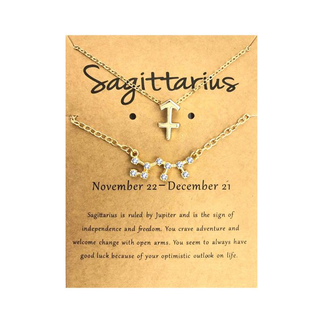 Collar de doce constelaciones Juego de collar y pulsera de diamantes Juego de tarjetas de constelaciones Wmkox8yi sjalhkljlk6360