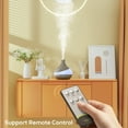 thumbnail image 5 of Noahstrong 550ml Essential Oil Diffuser, Gray Wood Grain Oil Diffuser with 14 Color Lights 4 Timer Setting Remote Control Cool Mist Humidifier for Large Room Bedroom, 5 of 7