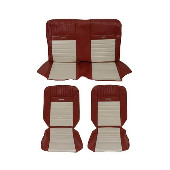 Scott Drake 65CV-P-FULL-R-W 1965 Full Set Pony Upholstery - Bright Red/White
