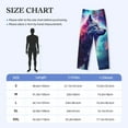thumbnail image 4 of Sikiie Starry Multicolored Wolf Mens Pajama Pants Sleep & Lounge Pants, PJ Bottoms With elastic waistb and Pockets Medium, 4 of 6