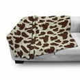 thumbnail image 3 of Cow Print Soft Flannel Fleece Blanket, Cattle Skin with Brown Spots Agriculture Cow Oxen Hide Camouflage Pattern, Cozy Plush for Indoor and Outdoor Use, 70" x 90", Pale Yellow Brown, by Ambesonne, 3 of 6