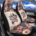 thumbnail image 3 of Jeiento Cute Paw Car Seat Covers Breathable Front Seat Covers Easy Installation Stretch Polyester Fabric Cover Protection Boho Floral Interior Auto Accessories Universal Fit Most Cars SUV, 3 of 7
