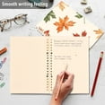 thumbnail image 4 of FORMRS 1-Subject Spiral Notebook 8" x 5" College Ruled 60 Refillable Sheet A5 Hard Cover, Brown Autumn Leaves, 4 of 7