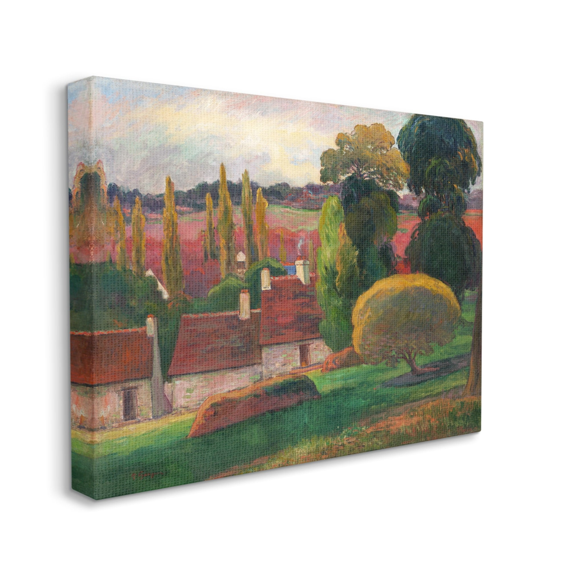 Stupell A Farm In Brittany Gauguin Classic Landscape Painting Gallery Wrapped Canvas Print Wall Art