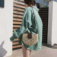 thumbnail image 6 of CoCopeaunt Summer Fashion Handmade Straw Shoulder Bags for Women Hollow Out Crossbody Bag Pouch Female Half Round Purse Vintage Handbags, 6 of 6