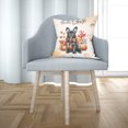 thumbnail image 3 of Hello Fall French Bulldog Scarf Welcome Autumn with Leaves Pumpkins Pillow Cushion Double Sided Dog Lover Gifts Throw Pillow - 00011, 3 of 4