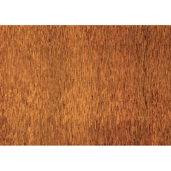 Ahgly Company Indoor Rectangle Abstract Orange Modern Area Rugs, 7' x 10'