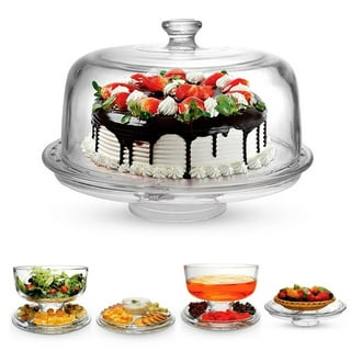 Ceramic Tall Cake Pan Wedding Birthday Storage Tray Transparent