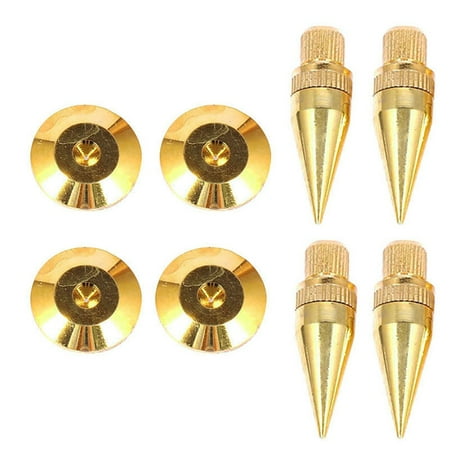 

Feiruifan 4Pcs M6 36mm Gold Plated Copper Isolation Spike Base Pad for Speaker Amplifier