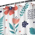 thumbnail image 3 of Pioneer Flower Floral Print Pattern Shower Curtain 72"x84", Bathroom Decorative Shower Curtain Set with 12 Hooks, Waterproof Washable, 3 of 6