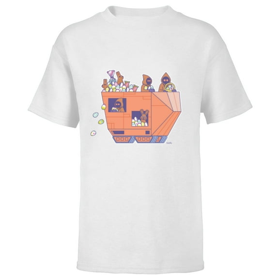 Star Wars Jawas Sandcrawler Easter Egg Hunt - Short Sleeve T-Shirt for Kids - Customized-White