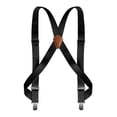 thumbnail image 2 of SGFCWSX Men's Utility X-Back Suspenders, Elastic Adjustable 4-Clip Outdoor Black, 2 of 8