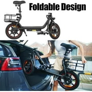 DYU 14 Foldable Electric Scooter for Adults - 500W Peak Motor, 36V 10AH Li-ion Removable Battery, City Commuter E Bike with Cargo Capability, Ideal for Urban Riding UL2849