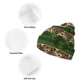 thumbnail image 3 of Kdxio Dark Green Vintage Corn Pattern Winter Beanie for Men Women Beanie Knit Hat Cuffed Cap Beanie Knit Chunky Snow Cap, 3 of 6