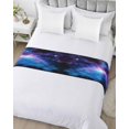 thumbnail image 5 of Xipuska Blue Purple Stars Bed Runners for Twin Size Bed, Decorative Bed Throws for Foot of Bed, Abstract Simple Sky Art Bed Runner Sofa Throw Bedding Scarf Protector Slipcover for Bedroom/Hotel, 5 of 6