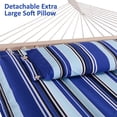 thumbnail image 3 of SUNCREAT Quilted Fabric Hammock, Max 475lbs Capacity, Blue Stripes（Stand Is Not Include）, 3 of 9