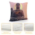 thumbnail image 4 of Orinice Buddha Statue Graphic Decorative Cushion Throw Pillow Cover for Home Living Room Bed Sofa, Zipper Closure, 1PC 24x24in, 4 of 5