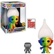 Funko Trolls Classic POP! Trolls Rainbow Troll Vinyl Figure (Chase Version, Super-Sized, White Hair)